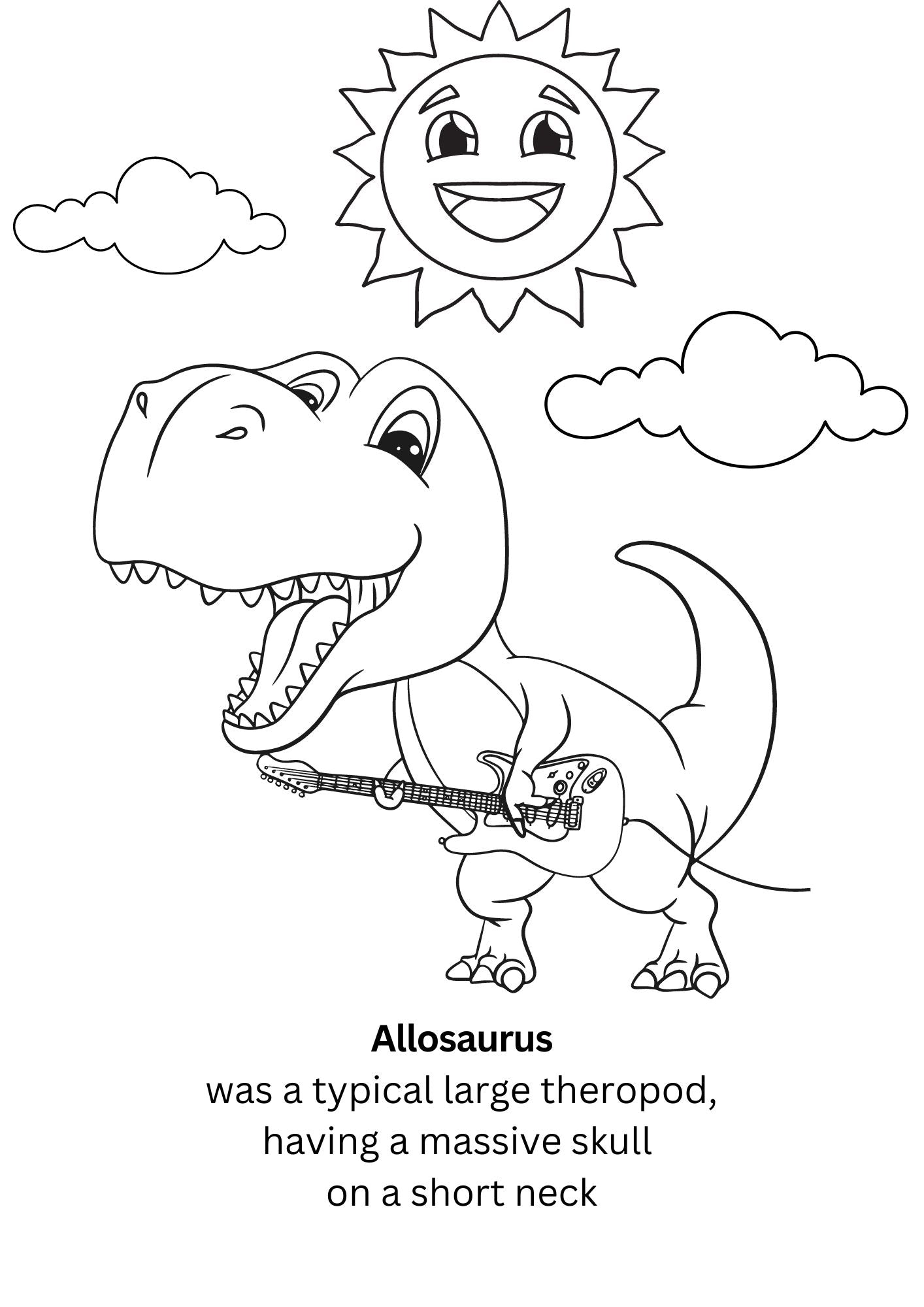 Dino-Roarrr Worksheets Coloring Pages- 50 Printable Coloring Worksheet Pages 3-10yrs