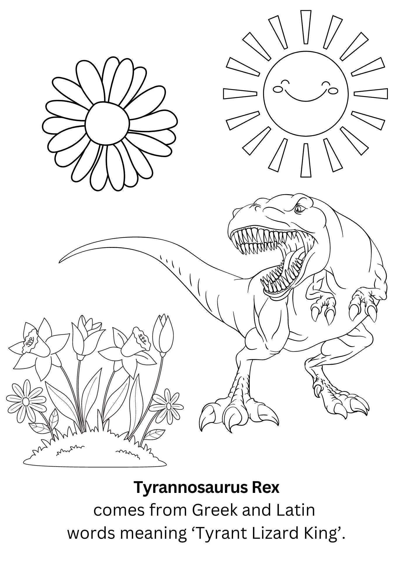 Dino-Roarrr Worksheets Coloring Pages Colouring Book
