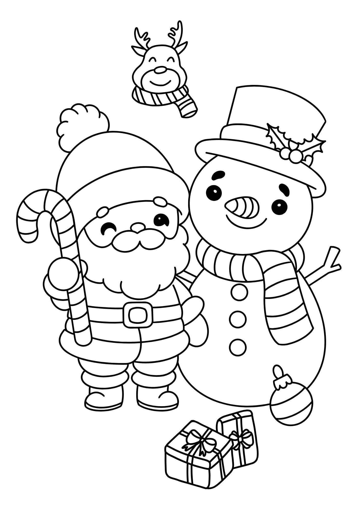 Elf & Reindeer Printable Coloring Worksheets- 30 Printable Coloring Worksheets 3-10 yrs