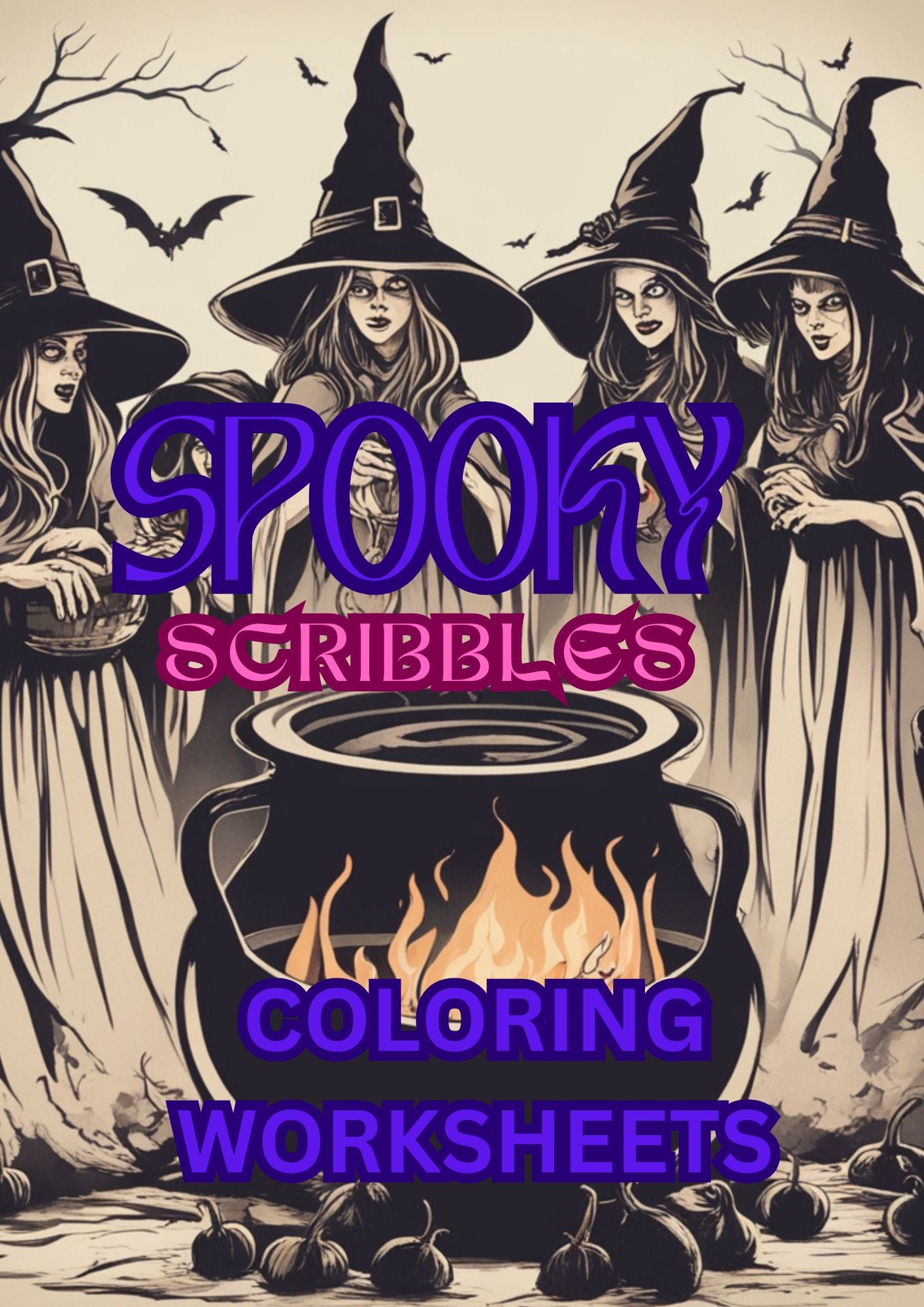Spooky Scribbles Halloween Coloring Worksheets With Fun Facts Kids Coloring Adventure 4-10yrs