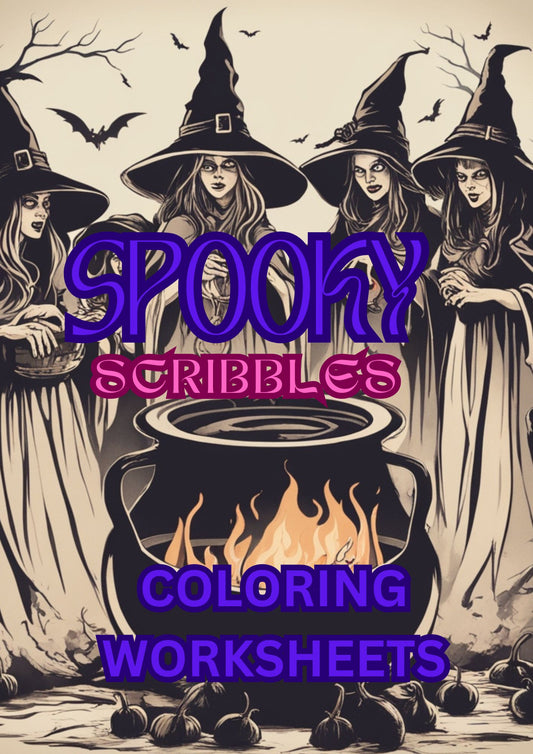 Spooky Scribbles Halloween Coloring Worksheets With Fun Facts Kids Coloring Adventure 4-10yrs